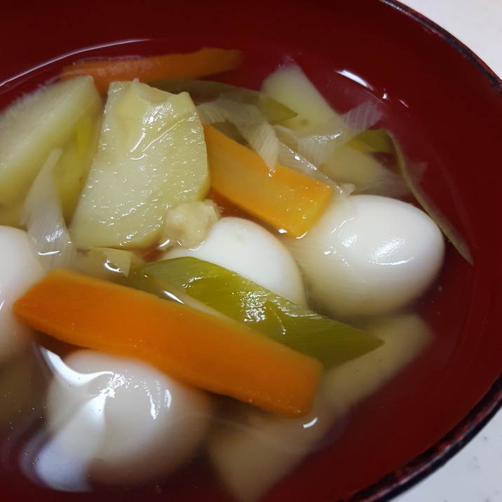 残った材料で具だくさん!(^^)簡単のっぺい汁♪